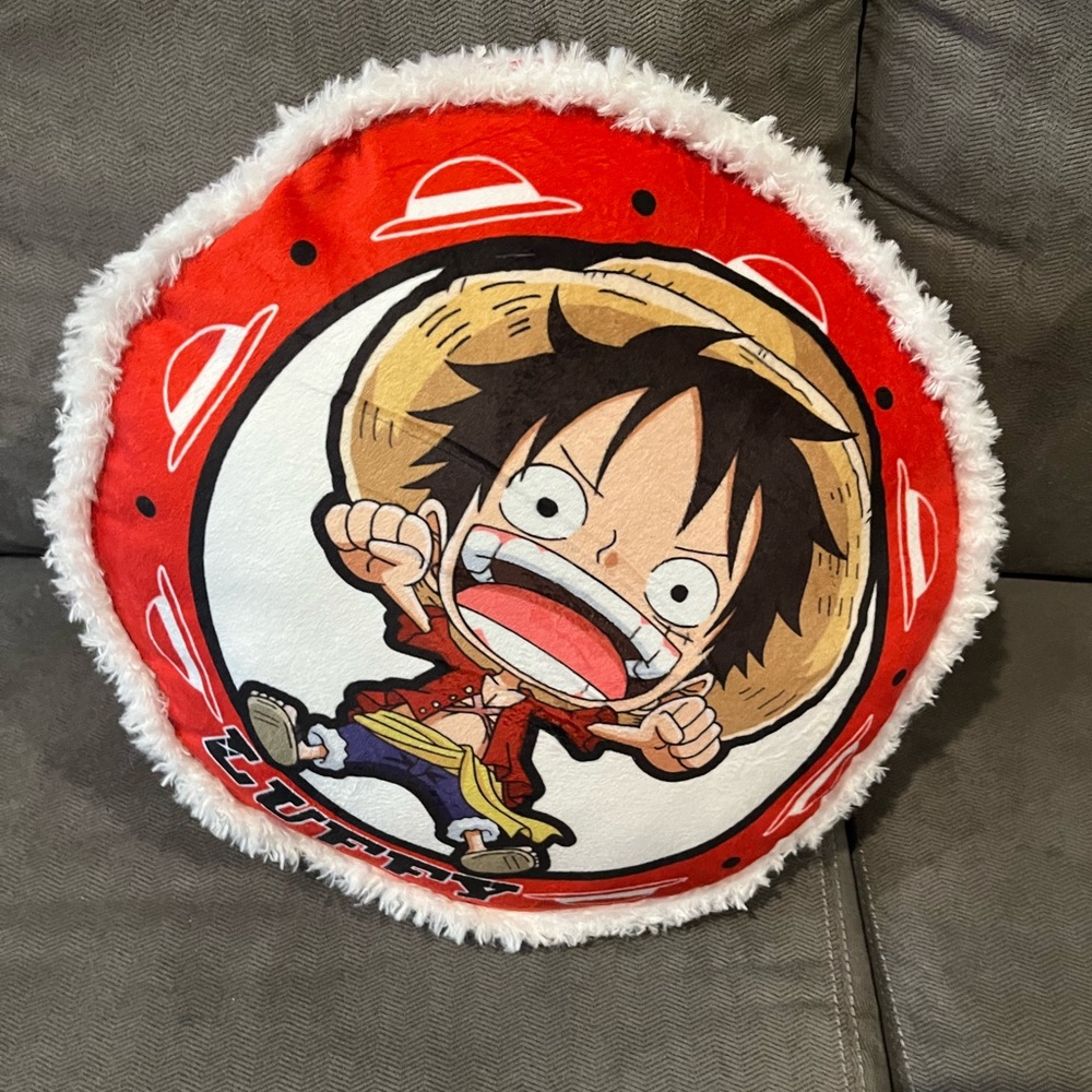 Luffy One Piece Anime Collectible Large Cushion Pillow 16" Hand Warmer